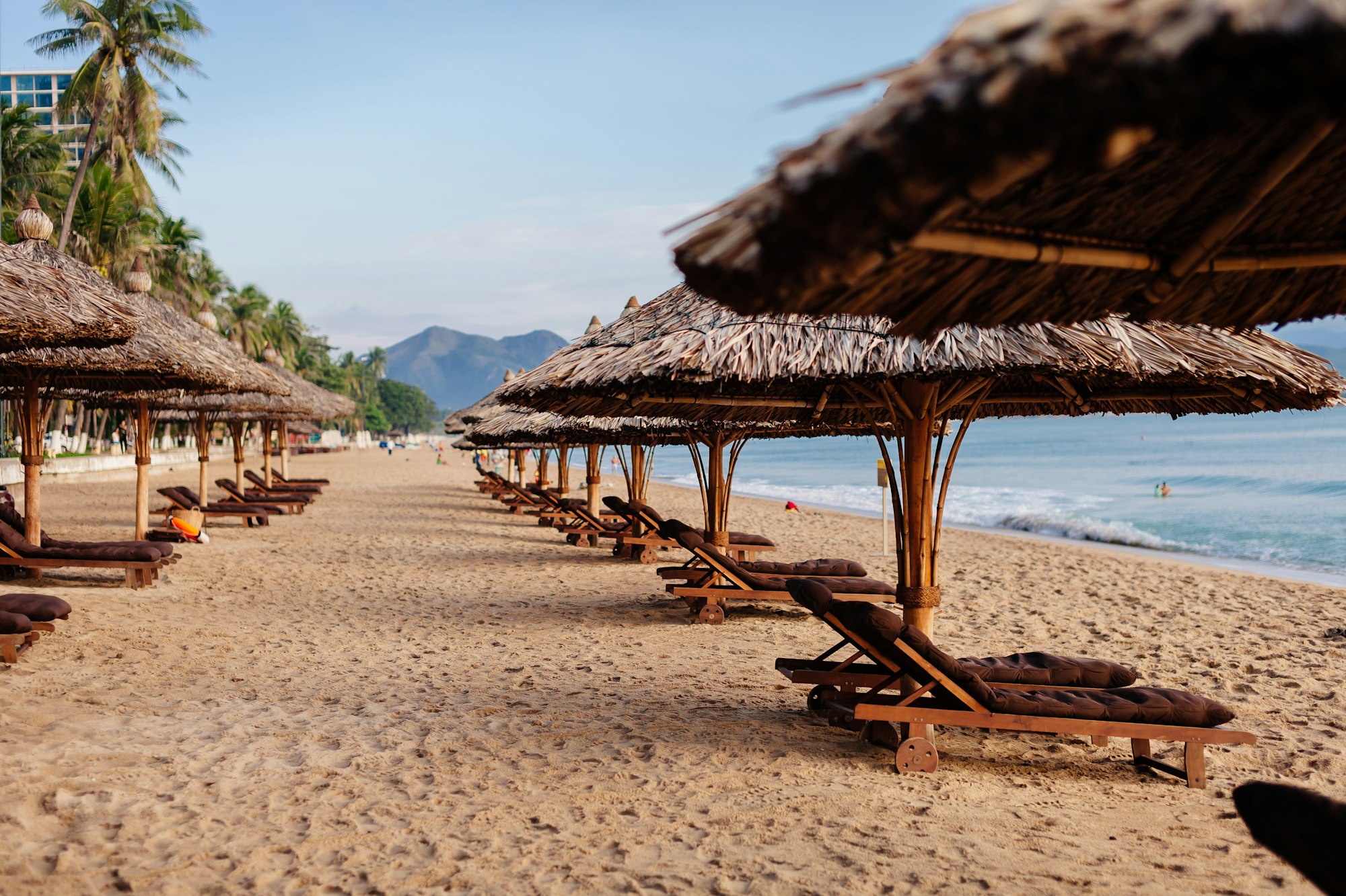 beach resort with sunbeds