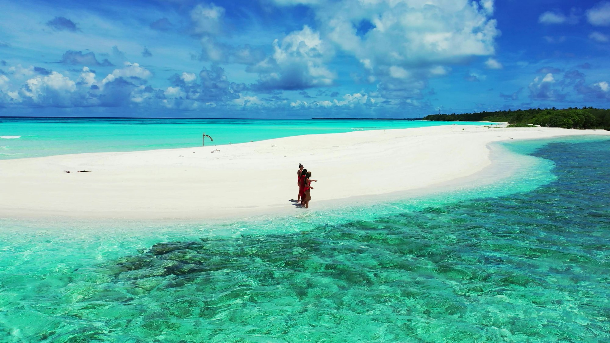 Beautiful view of a girl in Fulhadhoo Island, Maldives