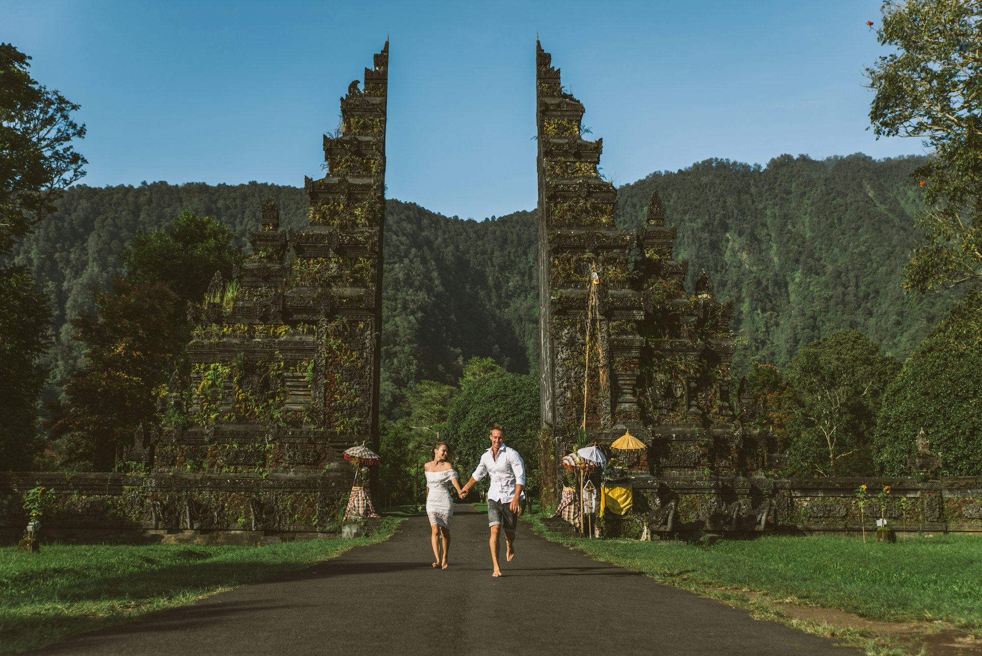 Couple at Handara Gate, Bali