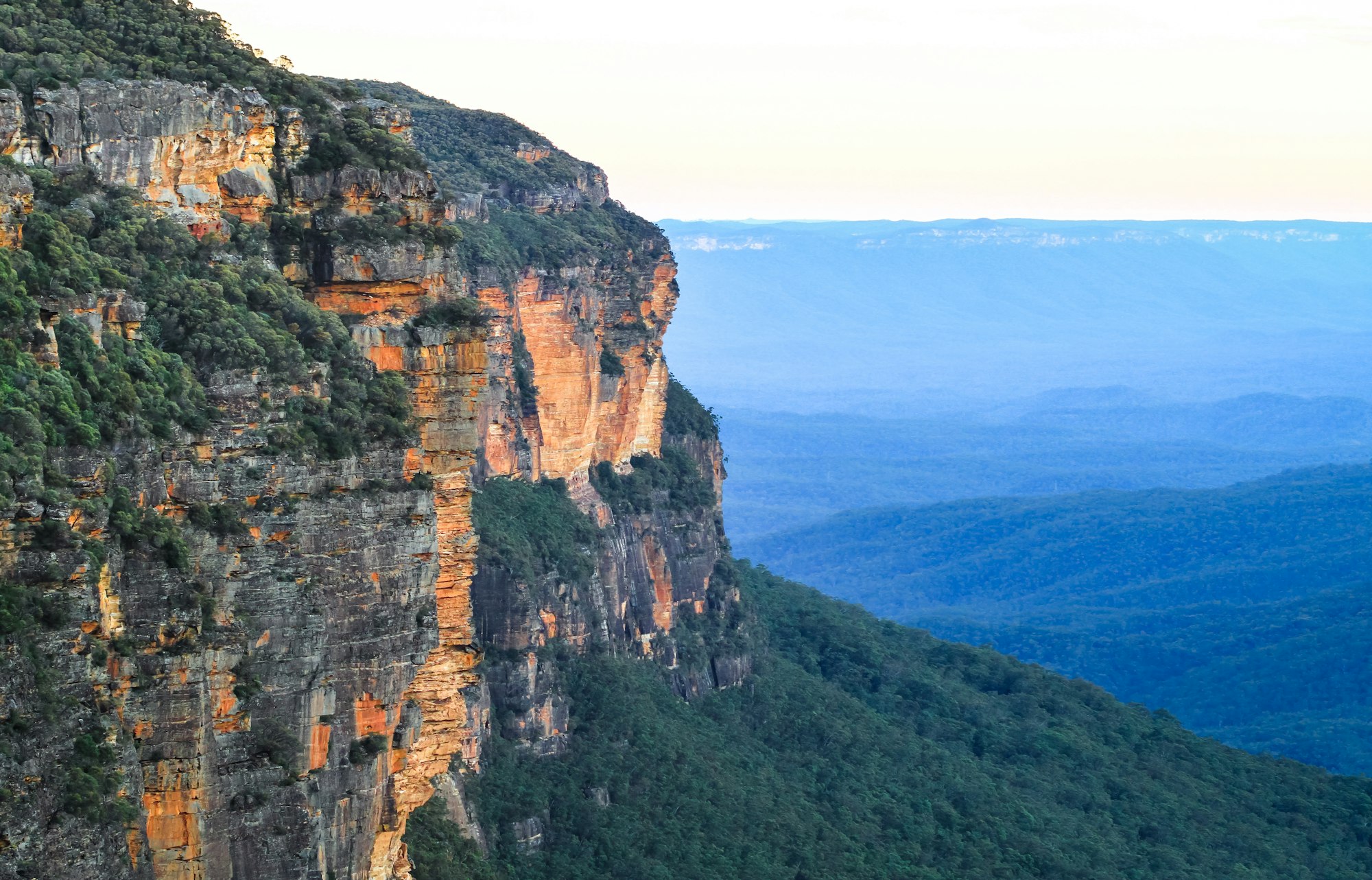 Large Rocky Cliffs in the Blue Mountains, Australia