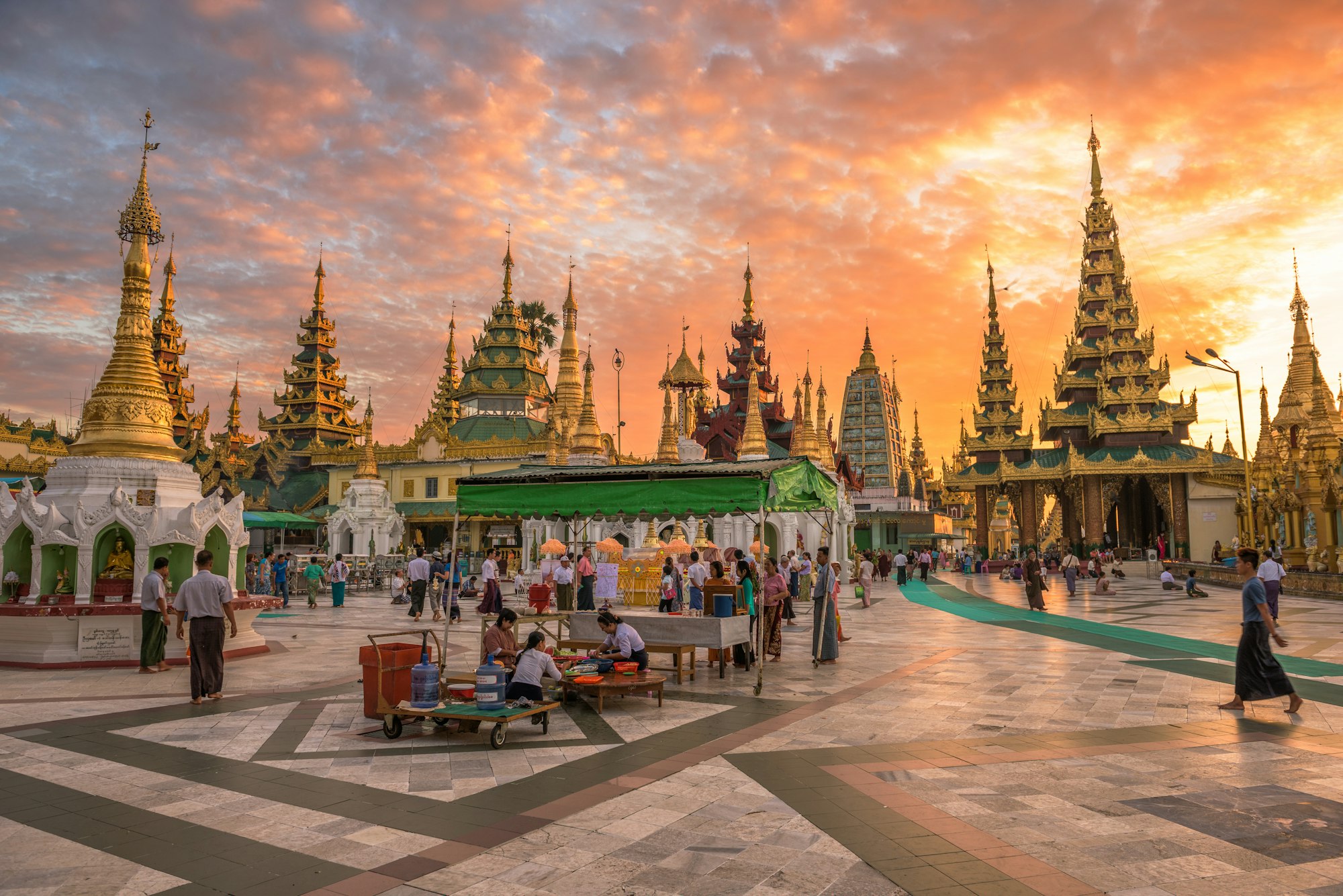 Morning Visitors in Yangon, Myanmar