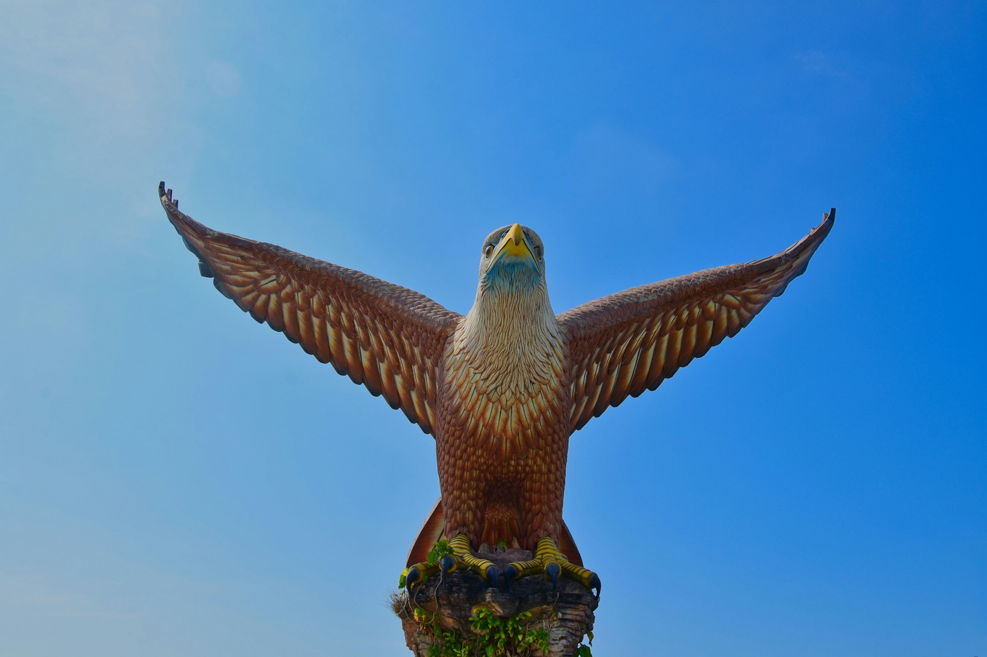 Photo of a powerful eagle symbol in Langkawi, Malaysia