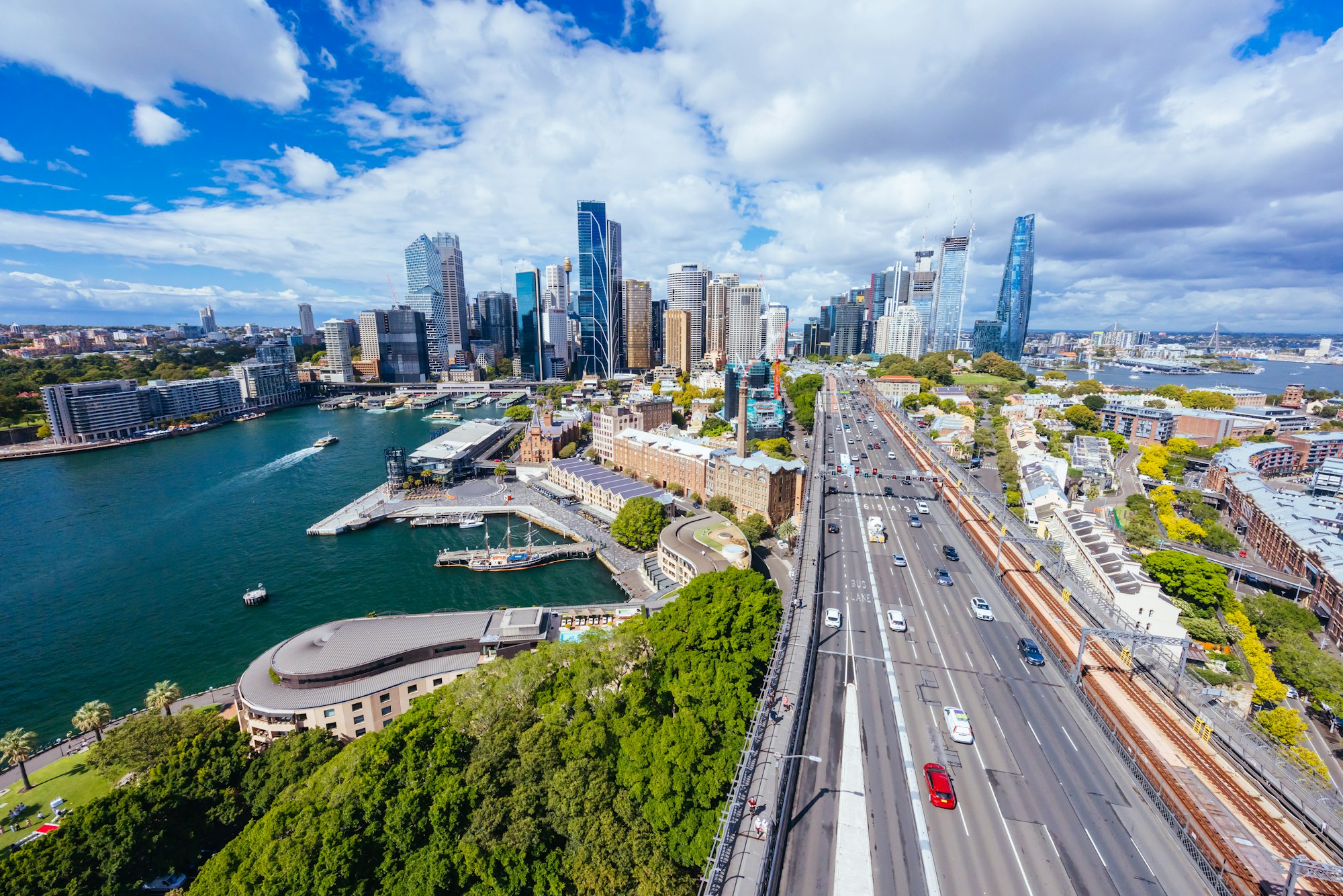 Sydney Skyline From The Harbour Bridge in Australia