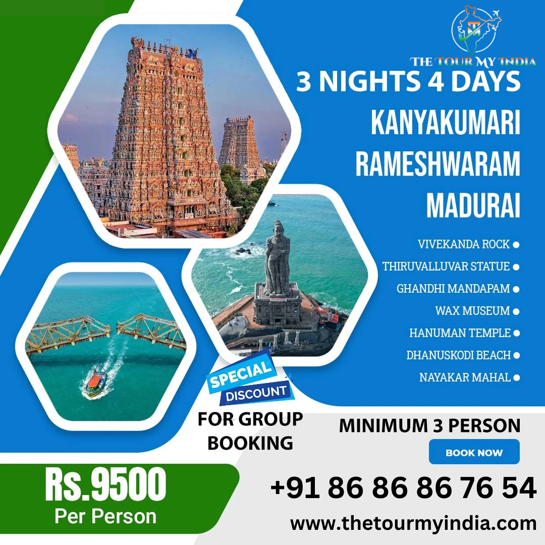 3 Nights 4 Days Kanyakumari Rameshwaram Madurai Tour Packages