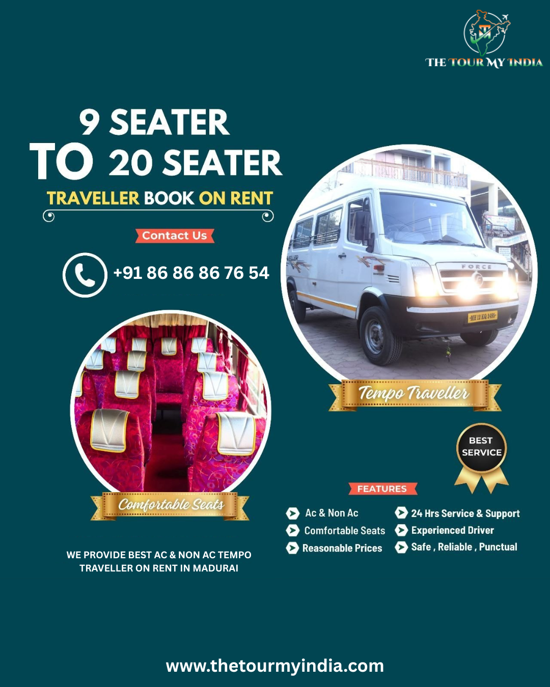 Book Tempo Traveller In Chennai Madurai Rameshwaram South India Tour Packages