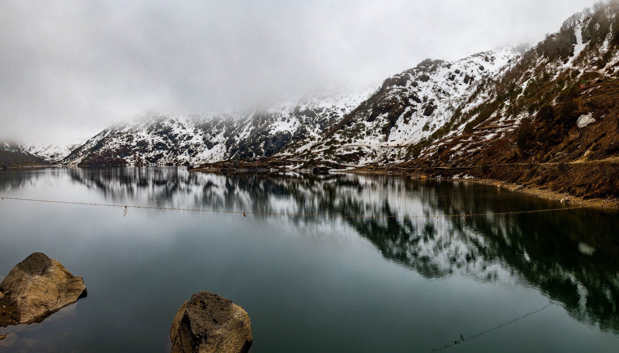 Tsomgo (Changu) Lake, sacred natural glacial lake on top of mountain in Gangtok, Sikkim, India.